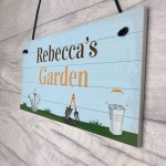 Garden Sign Personalised Hang On Summer House Garden Shed Sign