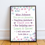 Personalised Teaching Assistant Framed Print Leaving School Gift