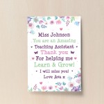 Personalised Teaching Assistant Print Leaving School Nursery