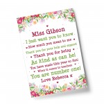 Personalised Teacher Print Leaving School Nursery School Thanks