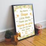 Personalised Thank You Gift Teacher Assistant Nursery Framed