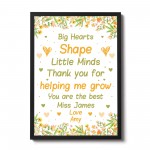 Personalised Thank You Gift Teacher Assistant Nursery Framed