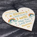 Personalised Gift For School Nursery Wooden Heart Personalised