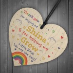 Thankyou Gift For School Nursery Wood Heart Teacher Leaving Gift