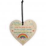 Thank You Wooden Heart Personalised Gift For Teacher Assistant