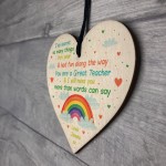 Thank You Wooden Heart Personalised Gift For Teacher Assistant