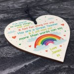 Thank You Wooden Heart Personalised Gift For Teacher Assistant