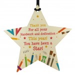 Leaving Teacher Gifts Wood Star Gifts From Teacher Assistant