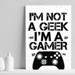 Xbox Fan Funny Gaming Print For Boys Bedroom Gaming Sign