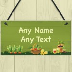 Garden Sign Personalised Hanging Plaque Summer House Allotment 