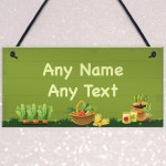 Garden Sign Personalised Hanging Plaque Summer House Allotment 