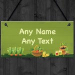 Garden Sign Personalised Hanging Plaque Summer House Allotment 