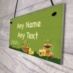 Garden Sign Personalised Hanging Plaque Summer House Allotment 