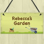 Garden Lover Gift Hanging Plaque Personalised Garden Sign Gift