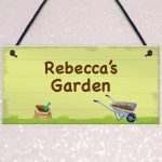 Garden Lover Gift Hanging Plaque Personalised Garden Sign Gift