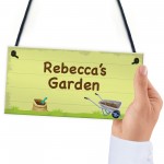 Garden Lover Gift Hanging Plaque Personalised Garden Sign Gift