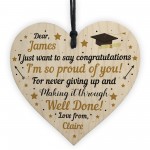 Son Daughter Graduation Gift Congratulations Wood Heart