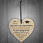 Son Daughter Graduation Gift Congratulations Wood Heart