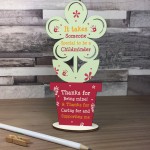 Childminder Babysitter Thank You Gift Wooden Flower School Gifts