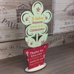 Childminder Babysitter Thank You Gift Wooden Flower School Gifts