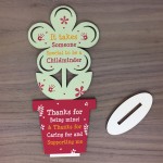 Childminder Babysitter Thank You Gift Wooden Flower School Gifts