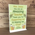 Personalised Teacher Gifts From Students Thank You For Teacher 