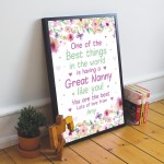 Personalised Nanny Grandma Nanny Birthday Christmas Gift Print