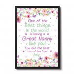 Personalised Nanny Grandma Nanny Birthday Christmas Gift Print