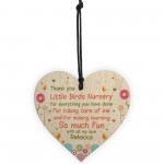 Personalised Nursery Gift Wood Heart Leaving Nursery Pre School