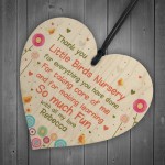 Personalised Nursery Gift Wood Heart Leaving Nursery Pre School