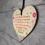 Personalised Nursery Gift Wood Heart Leaving Nursery Pre School