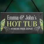 Hot Tub Sign Personalised Garden Hanging Sign Summer House Sign