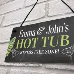 Hot Tub Sign Personalised Garden Hanging Sign Summer House Sign