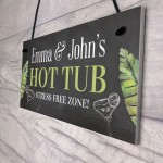 Hot Tub Sign Personalised Garden Hanging Sign Summer House Sign