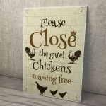 Close The Gate Sign Chicken Sign Hanging Gate Sign Chicken House