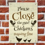 Close The Gate Sign Chicken Sign Hanging Gate Sign Chicken House