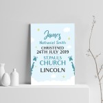 Personalised New Baby Gift Christening Details Nursery Art Print