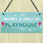 Personalised Any Name Playhouse Sign Childrens Playroom Bedroom 