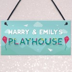 Personalised Any Name Playhouse Sign Childrens Playroom Bedroom 