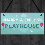 Personalised Any Name Playhouse Sign Childrens Playroom Bedroom 