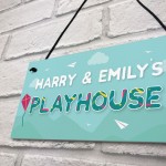 Personalised Any Name Playhouse Sign Childrens Playroom Bedroom 