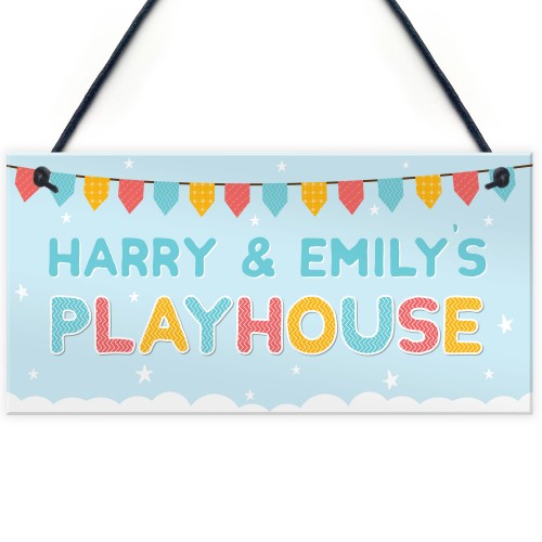 PERSONALISED Playhouse Hanging Sign Playroom Childrens Den