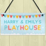 PERSONALISED Playhouse Hanging Sign Playroom Childrens Den