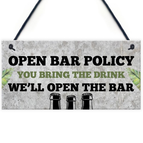 Novelty Home Bar Sign Alcohol Gift Gin Vodka Beer Gift Man Cave