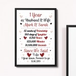 Personalised Wedding Gift 1st Year Anniversary Husband Wife Gift