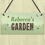 Garden Sign Personalised Novelty Hanging Plaque Summerhouse Gift