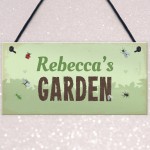 Garden Sign Personalised Novelty Hanging Plaque Summerhouse Gift