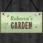 Garden Sign Personalised Novelty Hanging Plaque Summerhouse Gift