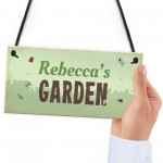 Garden Sign Personalised Novelty Hanging Plaque Summerhouse Gift