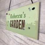 Garden Sign Personalised Novelty Hanging Plaque Summerhouse Gift